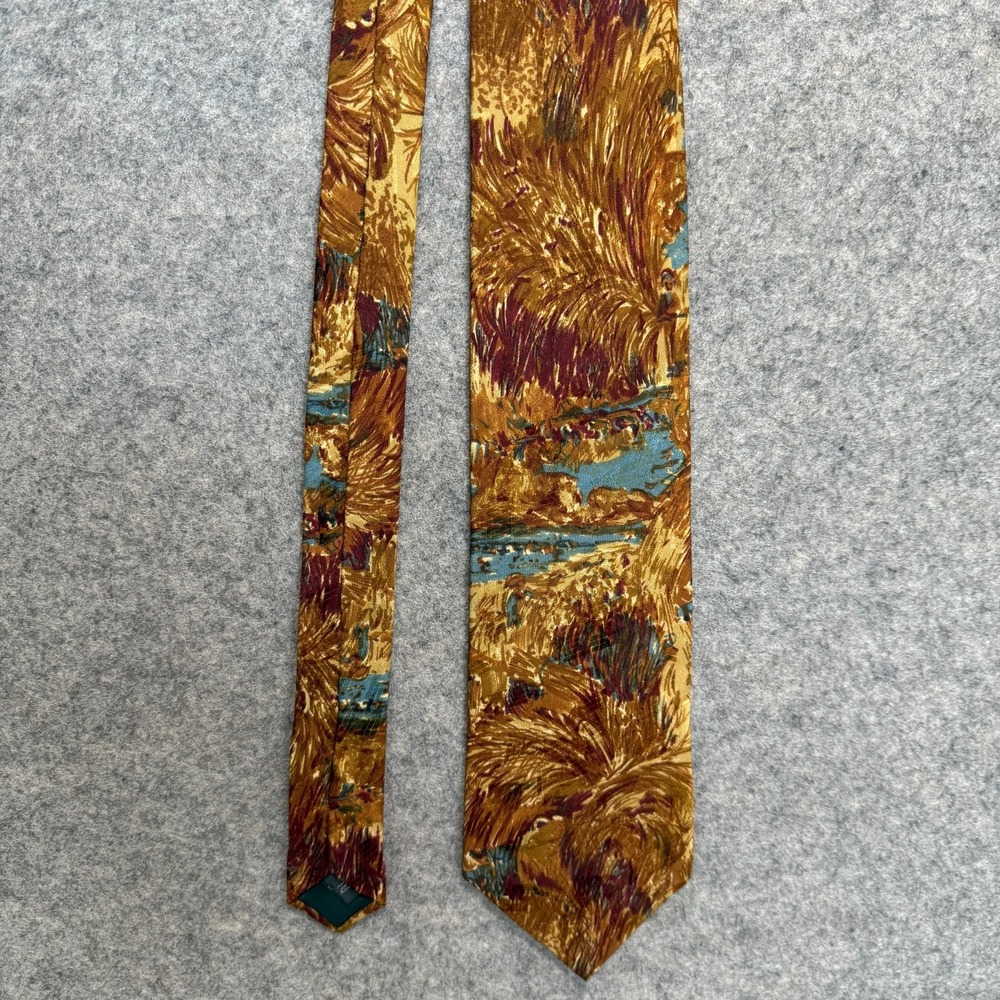 Vintage Ermenegildo Zegna Silk Tie Abstract Art Impressionism Watercolor‎ Rare
